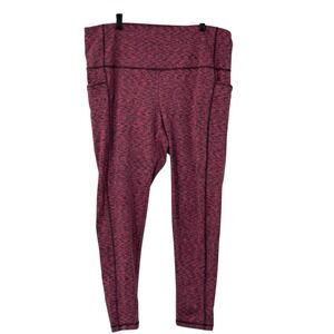 Chico's Zenergy‎ Athletic Spacedye Leggings Pink/Black Activewear Size 3R/XL